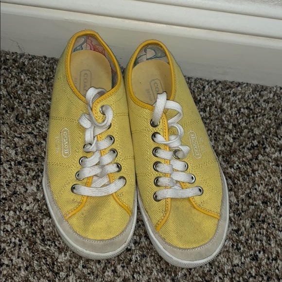 yellow coach shoes